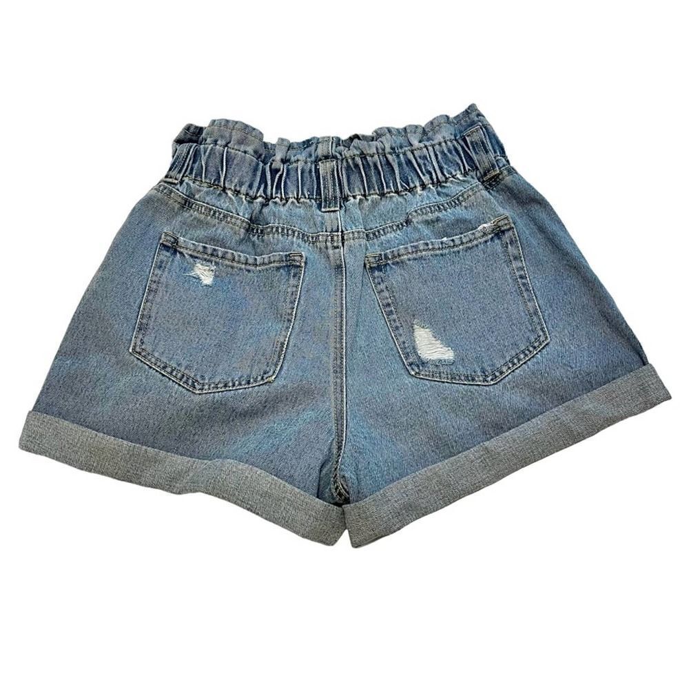 Forever 21 Paper Bag Denim Shorts Large - Picture 6 of 9